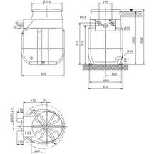 Station de relevage Wilo-DrainLift WS50E BASIC/MINI3 V04/M06-523 pour eaux chargées sans matière fécale avec cuve en plastique et pompe intégrée pour installation enterrée ou au-dessus du sol Réf. 2552864