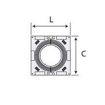 Plaque de distance de sécurité PGI diamètre 80 - 130 mm PDS80 - 130PGI Réf. 37080742/9999