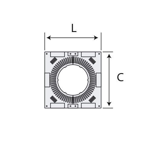 Plaque de distance de sécurité PGI diamètre 80 - 130 mm PDS80 - 130PGI Réf. 37080742/9999