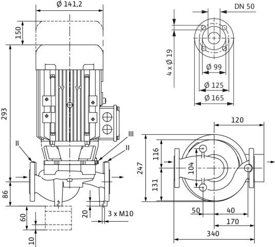 Circulateur Collectif EC veroline-ipl50/120-0,25/4x Réf. 2112395