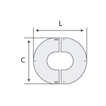 Plaque de propreté PGI, pente 0 - 10°, diamètre 80 / 130 mm PPI 0 / 10° 80PGI Réf. 37080425/9999