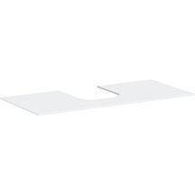 hansgrohe Xevolos E Plan stratifié 1180/550 percé au centre pour lavabo Xevolos E 500/480 et 600/480, Blanc mat