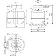 Station de relevage Wilo-DrainLift WS50D BASIC/MINI3 V04/M06-523 pour eaux chargées sans matière fécale avec cuve en plastique et pompe intégrée pour installation enterrée ou au-dessus du sol Réf. 2552865