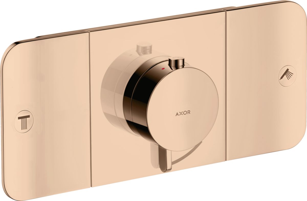 AXOR One Module thermostatique encastré avec 2 fonctions, Rouge doré poli