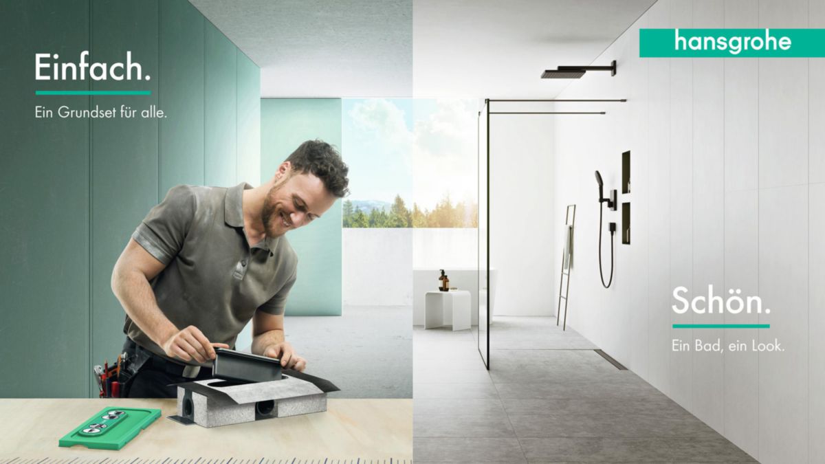 hansgrohe uBox universal Corps d'encastrement pour caniveau de douche linéaire pour installation standard