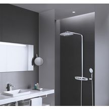 Colonne de douche avec mitigeur thermostatique Rainshower System SmartControl Duo 360 Chromé 26250000