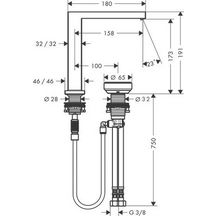 hansgrohe Tecturis E Mitigeur de lavabo 2 trous 150 CoolStart avec vidage, Noir mat