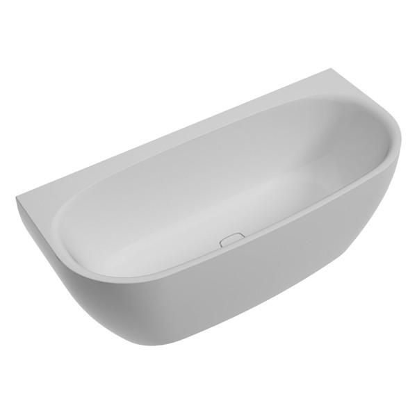 Baignoire Isensi monobloc milieu de mur 170x75 remplissage par trop plein blanc Réf. 3818.010