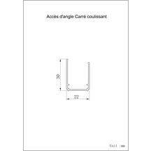 Paroi de douche Alterna Concerto accès d'angle coulissant L 70 x H 195 cm profilé argent brillant verre transparent