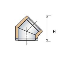 Coude 45° THERMINOX ZI, diamètre 180 mm, Spécial Gaz EC 45 180 ZI Réf. 23180021/9999