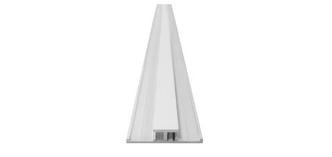 Profile de liaison blanc en aluminium hauteur 2100 mm prévu lors d'une pose en alignement de 2 panneaux Prepanel Réf. 1420000524