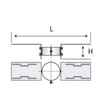 Support toit THERMINOX TI diamètre 130 mm SAT130TZ Réf. 20130065/9999