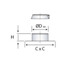 Solin avec collerette pour toit plat INOX-INOX, diamètre 180 / 230 mm SIO 180 230 Réf. 31999070/9999