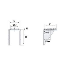 Support mural inox-inox diamètre 180 / 230 mm SMI180230 Réf. 31999056/9999