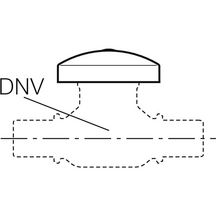 Kit de rosace de recouvrement Geberit pour robinet d'arrêt à encastrer: DNV=25, Chromé brillant