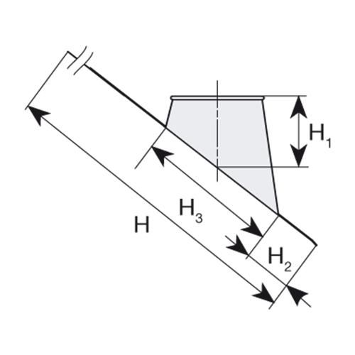 Solin pour tuile CONDENSOR, pente 15 à 30°, diamètre 130 mm SIT 30 130 SLCD Réf. 45130170/9999