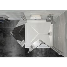 Paroi de douche Larenco porte pivotante pliante en niche 800 mm H 1900 mm Réf. 26787