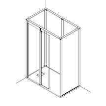 Cabine de douche en niche level best sp version droite 1400x800mm blanc Réf. 1480LBRAWH