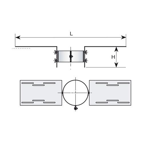 Support au toit, diamètre 130 mm SAT 130 SLCD Réf. 45130165/9999