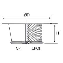 Chapeau pare-pluie THERMINOX TI, diamètre 180 mm, tous combustibles CPI 180 TZ Réf. 21180087/9999