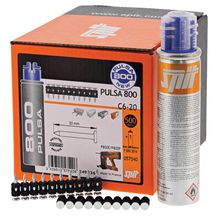 Boite de 500 clous PULSA C6-20 (pour fixation sur béton standard) + cartouche gaz