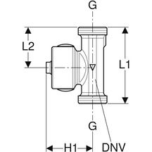 Capteur de température et de débit volumique Geberit pour rinçage forcé hygiénique: DNV=10, G=3/4"