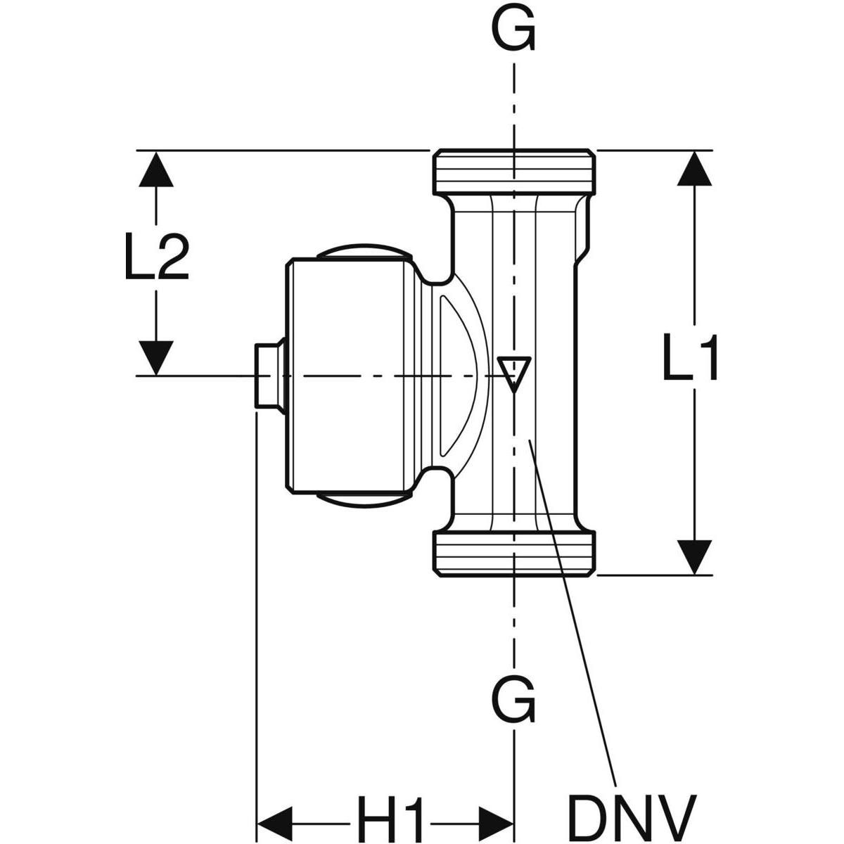 Capteur de température et de débit volumique Geberit pour rinçage forcé hygiénique: DNV=10, G=3/4"