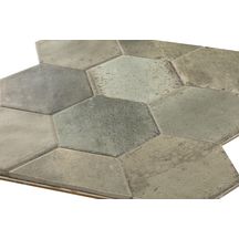 Grès cérame émaillé Barwolf Loft savannah green mat hexagone 17,3 x 15 cm KE-22108