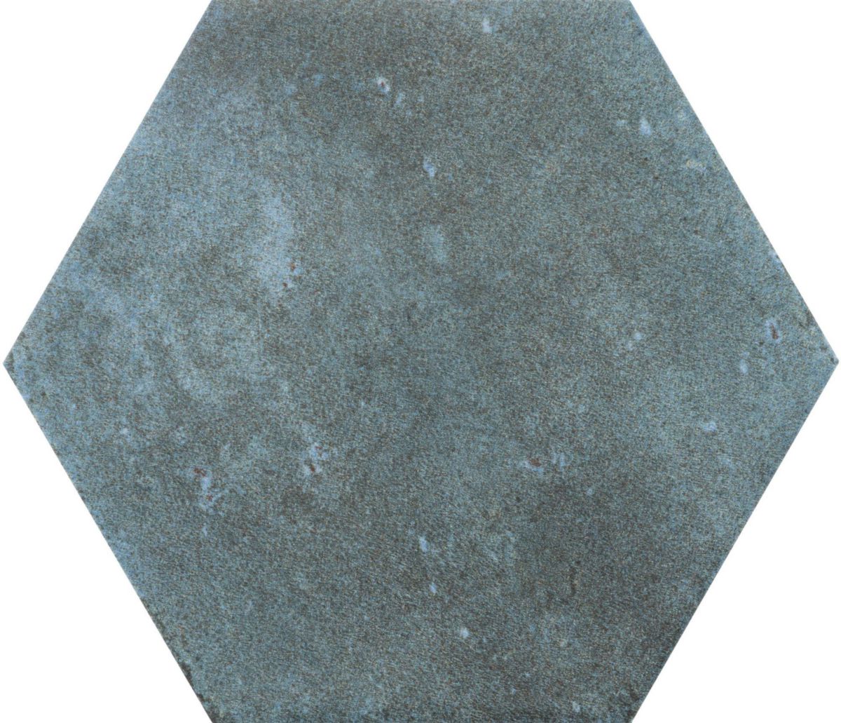 Grès cérame émaillé Barwolf Loft Saphire blue mat hexagone 17,3 x 15 cm KE-22114