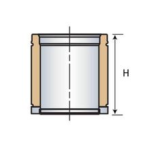 Elément droit THERMINOX TI , diamètre 130 mm ,Lg: 25 cm Réf. ED 250 130 TI / 21130003