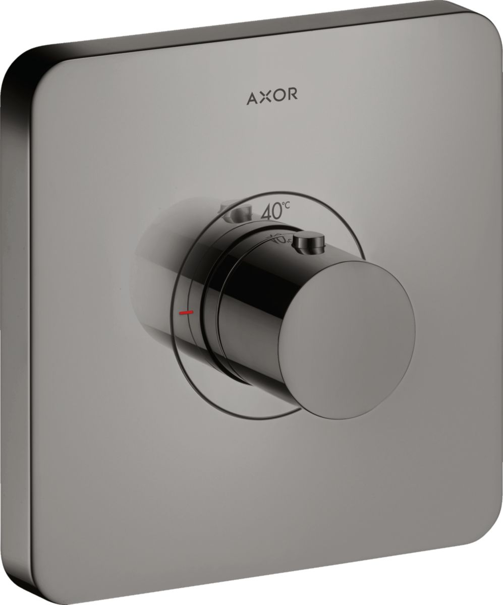 AXOR ShowerSelect Thermostatique ShowerSelect softsquare encastré haut débit, Noir chromé poli