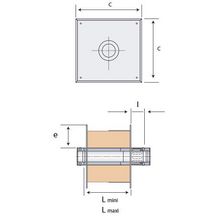 Kit traversée de mur noir graphite - RAL 9030 Diamètre 80 / 130 réf comm. KTM STH 80 PGI Réf. 37080738/9030