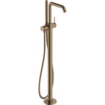 hansgrohe Tecturis S Mitigeur de baignoire encastré, sur pied, avec douchette, Bronze brossé