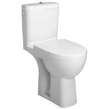 Pack WC ODEON UP surélevé, 68 x 36,5 cm, sortie horizontale, alimentation latérale, mécanisme économiseur d'eau 2,6 / 4 L, abattant Thermodur à charnières métal 8407K, blanc Réf. E0523-00