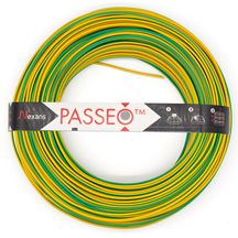 Fils de câblage résidentiel rigides H07VU 1G2,5 - vert/jaune - couronne de 100 mètres