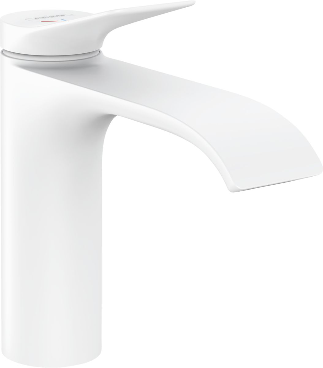 hansgrohe Vivenis Mitigeur de lavabo 110 CoolStart sans tirette ni vidage, Blanc mat