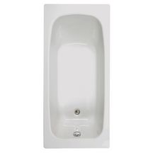 Baignoire droite VARIA 150x70 cm, vidage standard non fourni, profondeur interne 42 cm, en toplax, contenance 110 litres, NF, blanc réf. 199223