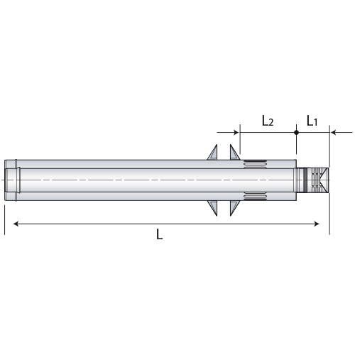 Terminal horizontal DUALIS diamètre 130 mm TH 130 E.I. Réf. 17130153/9999