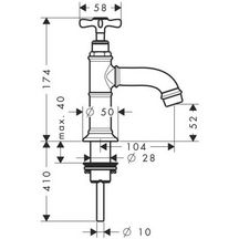 Robinet de lave-mains Axor MONTREUX sans tirette ni vidage, chromé réf. 16530000