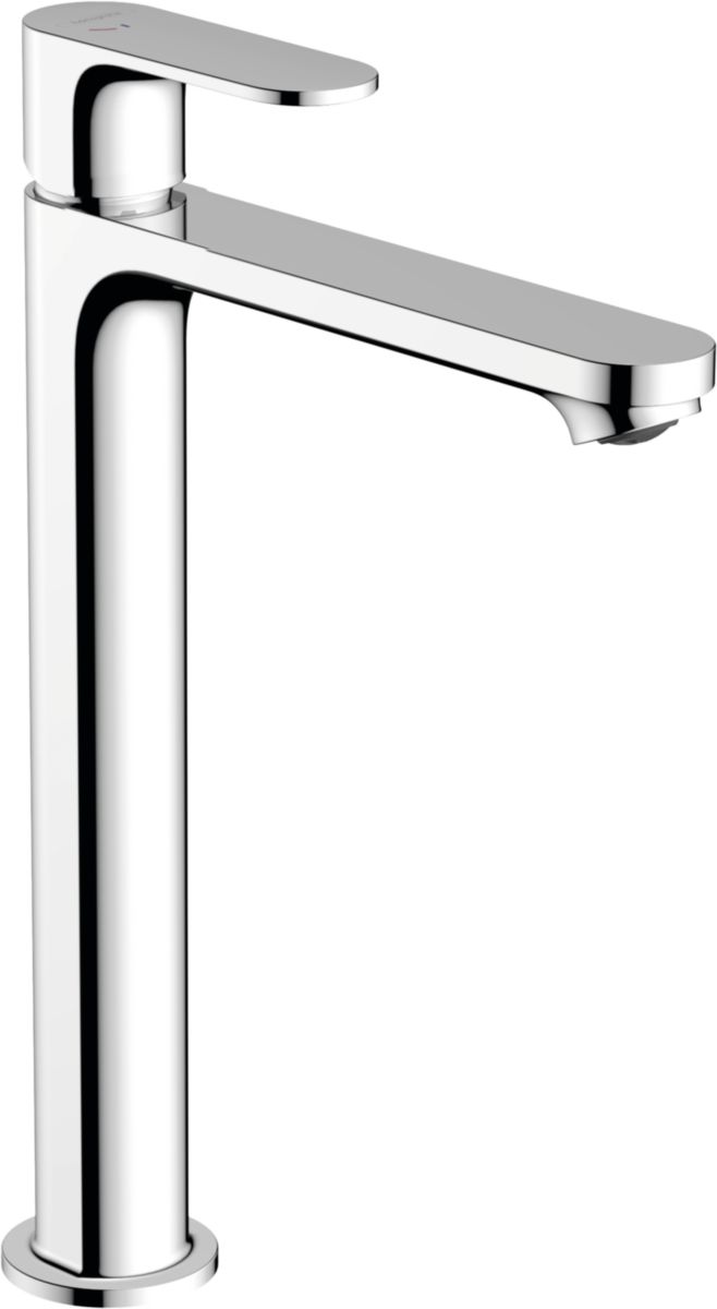 hansgrohe Rebris S Factice Mitigeur de lavabo 240 CoolStart EcoSmart+ pour vasque à poser avec tirette et vidage, Chrome