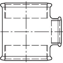 Té réduit fonte malléable 130 galvanisée 42,4x33,7x33,7