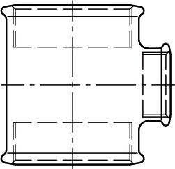 Té réduit fonte malléable 130 galvanisée 42,4x33,7x33,7