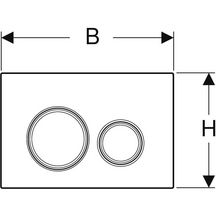 Plaque de déclenchement Geberit Sigma21 pour rinçage double touche: noir, chromé brillant Réf. 115.884.SJ.1