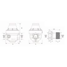 Réducteur de pression Isobar + FF 20x27 avec membrane guidée, écrou tournant prisonnier + raccord multifileté  réf.ISOPLUSETPCCMG