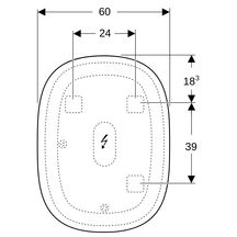 Miroir LED Geberit Option Oval, avec éclairage indirect, 60x80cm