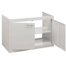 Meuble sous-évier (sans les portes) CLIPMETAL finition laqué Blanc Glacier 120 cm avec 1 étagère ABMV121Z00