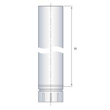 Conduit émaillé 7 / 10e soudé en continue, diamètre 150 mm, Lg : 100 cm, noir mat (RAL 9019) LG1000 150 E NM Réf. 56150905/0