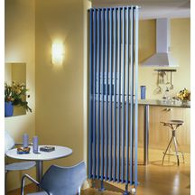 Radiateur eau chaude Acova Clarian vertical simple, puissance 1830W (dT50), hauteur 2000 mm, largeur 600 mm, 15 éléments, raccordement excentré par le bas, Aller/Retour réversible, appareil réversible Haut/Bas, Blanc RAL 9016 Réf. RX04-200-060