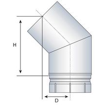 Coude à segment 45° EMAILLE, diamètre 150 mm CDS 45 150 E NM Réf. 56150922/0