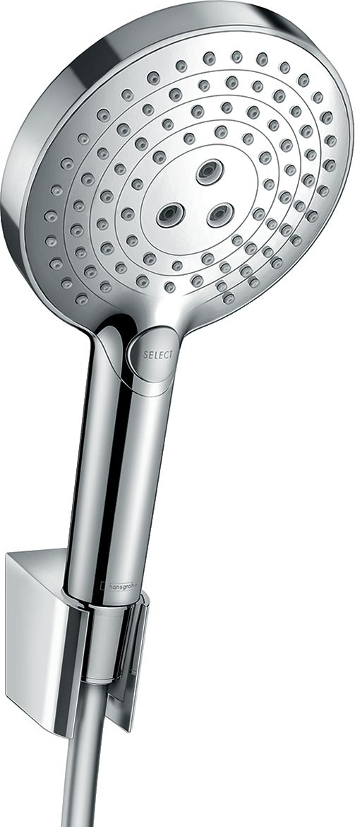 hansgrohe Raindance Select S Ensemble support mural et douchette 120 3jet avec flexible de douche 125 cm, Chrome